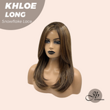 JBEXTENSION 18 Inches Caramel Pre-Cut Snowflake Lace Frontlace Glueless Wig KHLOE LONG【PERMATEASE】【BENDY EAR TABS】