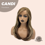 JBEXTENSION 20 Inches Dark Hazelnut Pre-Cut Side Part Frontlace Glueless Wig CANDI