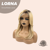 JBEXTENSION 18 Inches Honey Blonde Curly Pre-Cut Snowflake Lace Frontlace Glueless Wig LORNA SNOWFLAKE【PLUS PERMATEASE】【BENDY EAR TABS】