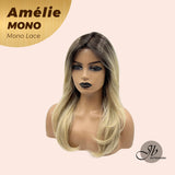 JBEXTENSION AMéLIE MONO Full Monofilament Wig 20 Inches Dirty Blonde With Dark Root Curly Mono Lace Wig Amélie Mono