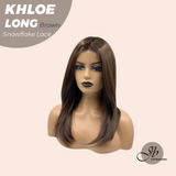 JBEXTENSION 18 Inches Brown Pre-Cut Snowflake Lace Frontlace Glueless Wig KHLOE LONG BROWN【PERMATEASE】【BENDY EAR TABS】