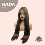 Get this look with our 28 Inches Long Cold Brown Straight Mini G5 Wig With Bangs HILDA