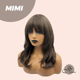 JBEXTENSION 18 Inches Cold Brown Body Wave With Full Bangs Wig MIMI