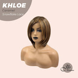 Nichole's Selection - 12 Inches Bob Cut Caramel Pre-Cut Snowflake Lace Frontlace Glueless Wig KHLOE LACE【PERMATEASE】【BENDY EAR TABS】