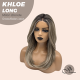 JBEXTENSION 18 Inches Milan Blonde Pre-Cut Snowflake Lace Frontlace Glueless Wig KHLOE LONG MILAN BLONDE【PERMATEASE】【BENDY EAR TABS】- M/L
