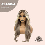 Nichole's Selection -27 Inches Blonde Curly Pre-Cut Frontlace Glueless Wig CLAUDIA