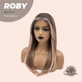 JBEXTENSION 22 Inches Apricot Women Pre-Cut Frontlace Glueless Wig ROBY APRICOT
