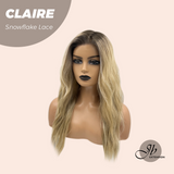 JBEXTENSION 22 Inches Mix Blonde Pre-Cut Snowflake Lace Frontlace Glueless Wig CLAIRE SNOWFLAKE【PERMATEASE】【BENDY EAR TABS】- M/L