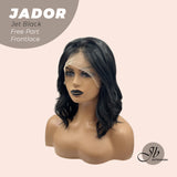 HOT OF SEASON -10 Inches Jet Black Curly Pre Plucked 13*3 HD Transparent Lace Frontal Swiss Lace Glueless Wig JADOR BLACK
