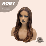 JBEXTENSION 22 Inches Auburn with Highlight Women Pre-Cut Frontlace Glueless Wig ROBY AUBURN
