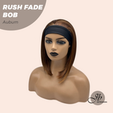 JBEXTENSION 12 Inches Short Hair Auburn Highlight Headband Wig RUSH FADE BOB - AUBURN