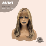 JBEXTENSION 16 Inches Scalpiana 3.5X4 Hard Silky Top Natural Scalp Effect Hazelnut Body Wave Wig With Bangs Wig MIMI SILKY TOP HAZELNUT