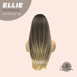JBEXTENSION 26 Inches Scalpiana Dark Blonde Wolf Cut 3.5X4 Hard Silky Top Natural Scalp Effect Wig With Bangs ELLIE DARK BLONDE Silk Top
