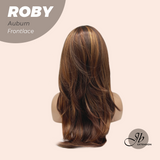 JBEXTENSION 22 Inches Auburn with Highlight Women Pre-Cut Frontlace Glueless Wig ROBY AUBURN