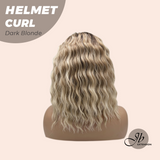 JBEXTENSION 15 Inches Short Curly Dark Blonde Hair Headband Wig HELMET CURL - DARK BLONDE