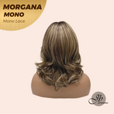 JBEXTENSION MORGANA MONO Monofilament Handmade Wig 6X5 Full Monofilament Hand Tied Top Wig 13 Inches Hazelnut Blonde Highlight Mono Lace Wig With Anti-slip Silicone Strips Glueless Wig MORGANA MONO【BENDY EAR TABS】