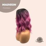 JBEXTENSION 14 Inches Body Wave Mix Fushia Color Frontlace Wig MADISON