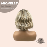 JBEXTENSION 10 Inches Bali Blonde Pre-Cut Side Part Snowflake Lace Frontlace Glueless Wig MICHELLE BALI BLONDE【BENDY EAR TABS】