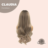 Nichole's Selection -27 Inches Blonde Curly Pre-Cut Frontlace Glueless Wig CLAUDIA