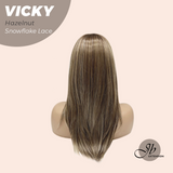 JBEXTENSION 20 Inches Hazelnut Pre-Cut Snowflake Lace Frontlace Glueless Wig VICKY HAZELNUT【PERMATEASE】【BENDY EAR TABS】