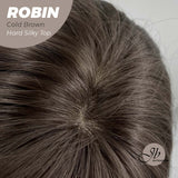 JBEXTENSION 22 Inches Scalpiana Cold Brown Wolf Cut 3.5X4 Hard Silky Top Natural Scalp Effect Wig ROBIN COLD BROWN