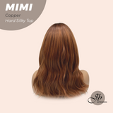 JBEXTENSION 16 Inches Scalpiana 3.5X4 Hard Silky Top Natural Scalp Effect Copper Body Wave Wig With Bangs Wig MIMI SILK TOP COPPER