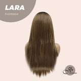 JBEXTENSION 24 Inches Mocha With Dark Root Straight Frontlace Wig With Baby Hair LARA