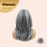 [PRE-ORDER] JBEXTENSION MANON Full Monofilament Wig 16 Inches Grey Color Curly Mono Lace Wig