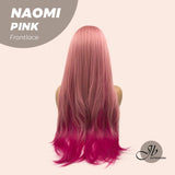 JBEXTENSION 28 Inches Mix Pink Fushia Color Fashion Frontlace Wig NAOMI PINK