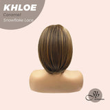 Nichole's Selection - 12 Inches Bob Cut Caramel Pre-Cut Snowflake Lace Frontlace Glueless Wig KHLOE LACE【PERMATEASE】【BENDY EAR TABS】