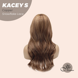 JBEXTENSION 20 Inches Copper Pre-Cut Snowflake Lace Frontlace Glueless Wig KACEY S COPPER【PERMATEASE】【BENDY EAR TABS】- M/L