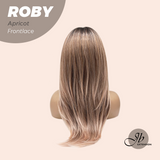 JBEXTENSION 22 Inches Apricot Women Pre-Cut Frontlace Glueless Wig ROBY APRICOT