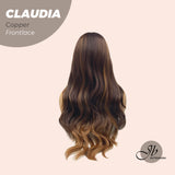 Nichole's Selection - 27 Inches Copper Curly Pre-Cut Frontlace Glueless Wig CLAUDIA COPPER