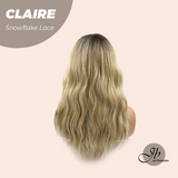 JBEXTENSION 22 Inches Mix Blonde Pre-Cut Snowflake Lace Frontlace Glueless Wig CLAIRE SNOWFLAKE【PERMATEASE】【BENDY EAR TABS】- M/L