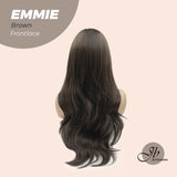 Nichole's Selection - 26 Inches Curly Women Cold Brown Wig Pre-Cut Frontlace Glueless Wig EMMIE BROWN