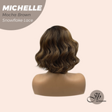 JBEXTENSION 10 Inches Mocha Brown Pre-Cut Side Part Snowflake Lace Frontlace Glueless Wig MICHELLE MOCHA BROWN【BENDY EAR TABS】