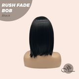 JBEXTENSION 12 Inches Short Hair Black Headband Wig RUSH FADE BOB - BLACK