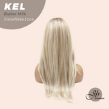 JBEXTENSION 22 Inches Butter Milk Pre-Cut Snowflake Lace Frontlace Glueless Wig KEL BUTTER MILK【PERMATEASE】【BENDY EAR TABS】