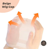 JBextension 1 Pieces Beige Wig Cap, Wig Caps for Women Lace Front Wig Stocking Caps for Wigs Nude Wig Cap Beige Wig Cap 1 Pcs