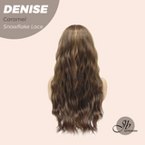 JBEXTENSION 24 Inches Caramel Wave Pre-Cut Snowflake Lace Frontlace Glueless Wig DENISE CARAMEL【PERMATEASE】【BENDY EAR TABS】
