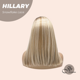 JBEXTENSION 16 Inches Blonde Straight Pre-Cut Side Part Snowflake Lace Frontlace Glueless Wig HILLARY SNOWFLAKE【BENDY EAR TABS】
