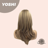 JBEXTENSION 18 Inches Hush Cut Mix Brown Wig With Wispy Bangs YOSHI