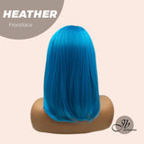 JBEXTENSION 15 Inches Blue Straight Side Part Frontlace Wig HEATHER