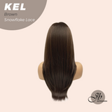Nichole's Selection - 22 Inches Brown Pre-Cut Snowflake Lace Frontlace Glueless Wig KEL BROWN【PERMATEASE】【BENDY EAR TABS】