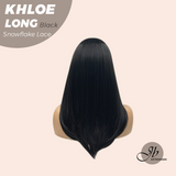HOT OF SEASON - 18 Inches Black Pre-Cut Snowflake Lace Frontlace Glueless Wig KHLOE LONG BLACK【PERMATEASE】【BENDY EAR TABS】