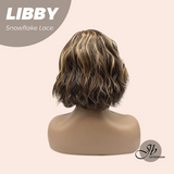JBEXTENSION 11 Inches Wave Caramel Pre-Cut Side Part Snowflake Lace Frontlace Glueless Wig LIBBY【BENDY EAR TABS】