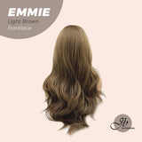 JBEXTENSION 26 Inches Curly Women Light Brown Wig Pre-Cut Frontlace Glueless Wig EMMIE LIGHT BROWN