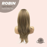 JBEXTENSION 22 Inches Scalpiana Light Brown Wolf Cut 3.5X4 Hard Silky Top Natural Scalp Effect Wig ROBIN LIGHT BROWN