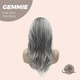 JBEXTENSION 20 Inches Grey Pre-Cut Free Part Frontlace Glueless Wig GEMMIE
