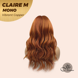 HOT OF SEASON - CLAIRE MONO VIBRANT COPPER Partial Monofilament Wig 22 Inches Vibrant Copper Partial Mono Lace Glueless Wig Claire Mono Vibrant Copper【BENDY EAR TABS】